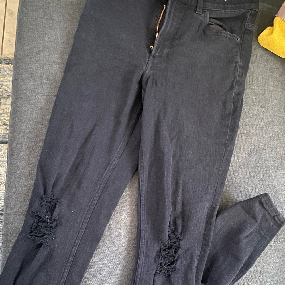 Black ripped jeans from Express